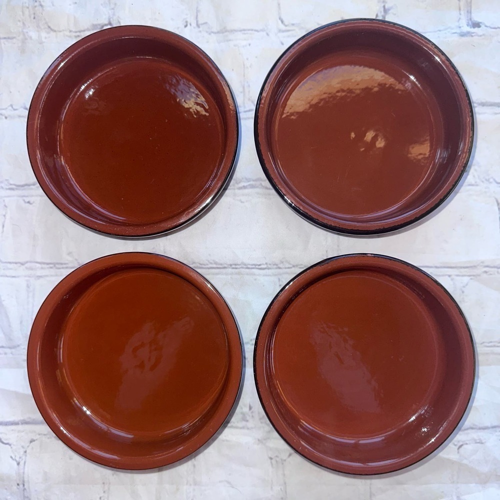 EUC Cermer Terracotta Ramekins Crem Brûlée Bowls Set Of 4